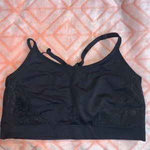 Black lace bralette